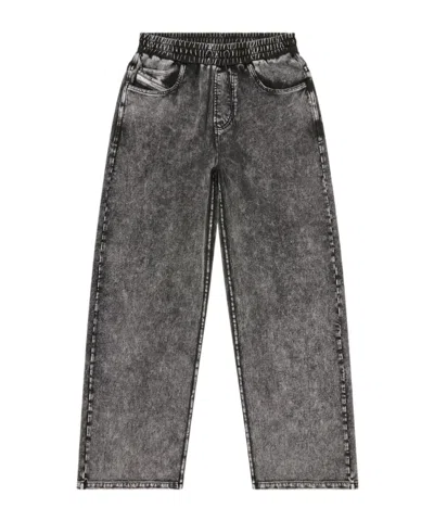 Diesel Sweatpants With Denim Effect In Multi