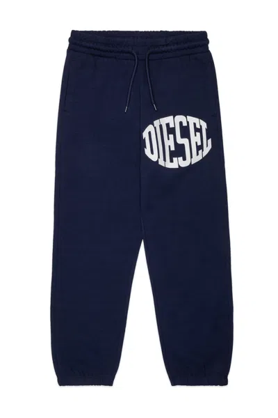 Diesel Kids' Sweatpants With Logo In Blue