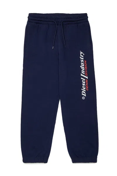 Diesel Kids' Sweatpants With Logo In Blue