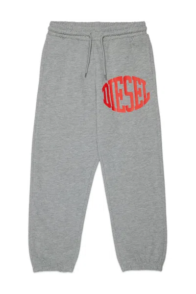 Diesel Kids' Sweatpants With Logo In Gray