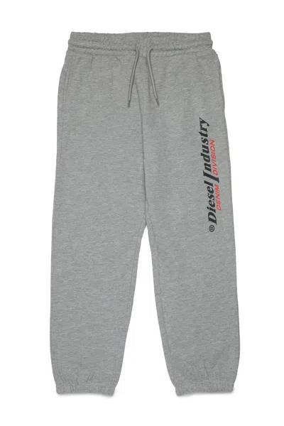 Diesel Kids' Sweatpants With Logo In Gray