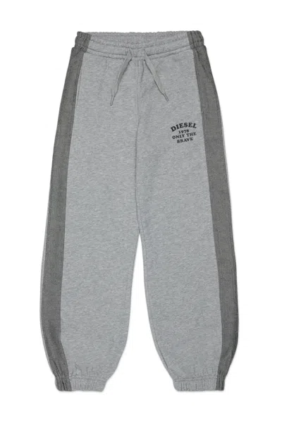 Diesel Kids' Sweatpants With Logo In Gray