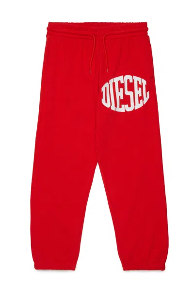 Diesel Kids' Sweatpants With Logo In Red
