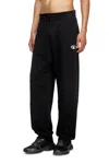 Diesel Sweatpants With Metal-effect Oval D Logo In Black