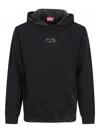 Diesel Hooded Sweatshirt Kangaroo Pockets In Black