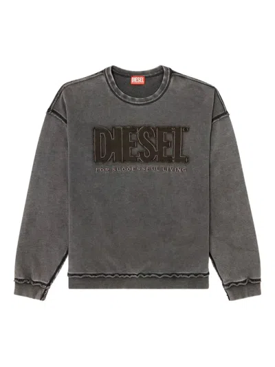 Diesel Sweatshirt Boxt-raw-v1 In Gray