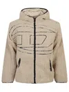 Diesel S-zat Sweat-shirt Puffer Jackets Beige In Brown