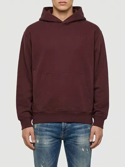 Diesel Sweatshirt  Men Color Brown In Burgundy