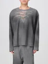 Diesel Felpa S-ruben In Misto Cotone Stretch Grigio Uomo In Grey