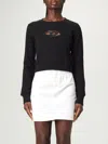 Diesel Cropped Sweatshirt With Distinctive Logo Detail In Black