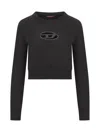 Diesel Cropped Sweatshirt With Distinctive Logo Detail In Black