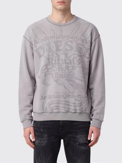Diesel Sweatshirt Men Color White In Gray