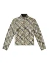 Diesel Sequined Checked Nylon Jacket In Neutral
