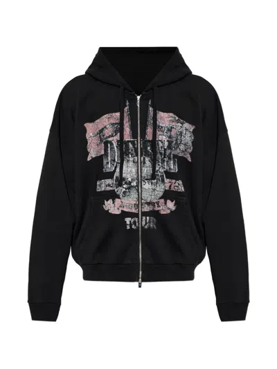 Diesel Slate Cotton S-will Crewneck Sweatshirt In Black