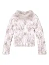 Diesel Long-sleeve Textured Sweater In White