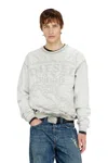 Diesel Medium Grey Crew Neck Sweatshirt In Gray