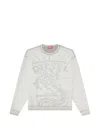 Diesel Sweatshirt With Dévoré Print In Gray