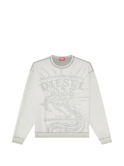 DIESEL SWEATSHIRT WITH DÉVORÉ PRINT