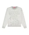 Diesel Sweatshirt With Dévoré Print In Gray