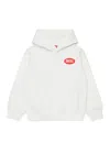 Diesel Spatchood Over Hoodie In White