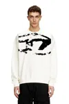 Diesel Sweatshirt With Distressed Flocked Logo In Tobedefined