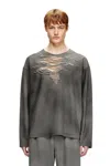 Diesel Felpa S-ruben In Misto Cotone Stretch Grigio Uomo In Grey