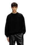 Diesel Sweatshirt With Embossed Oval D In Black
