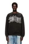 Diesel Sweatshirt With Graffiti Print In Black