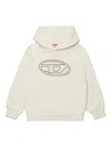Diesel Logo-print Cotton Hoodie In Cream