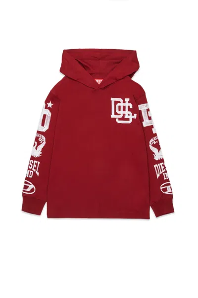 Diesel Kids' Sweatshirt With Logo In Brown