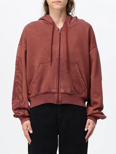 Diesel Sweatshirt Woman Color Rust In Brown