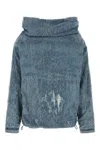 Diesel Felpa In Denim Stretch  Uomo In Blue