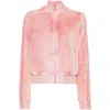 Diesel F-kinigli Zip-up Cropped Sweatshirt In Pink