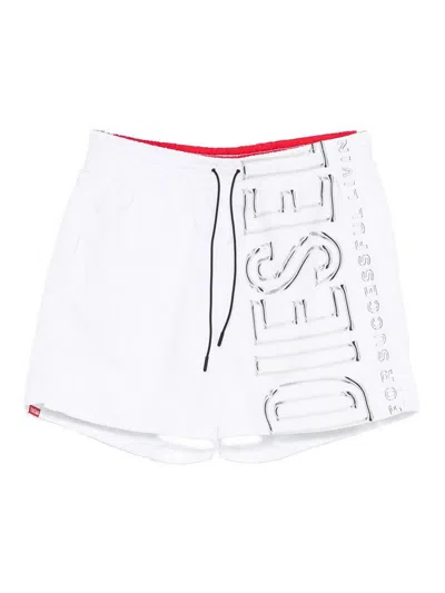 Diesel Soccer 41 D-core Swim Shorts In White