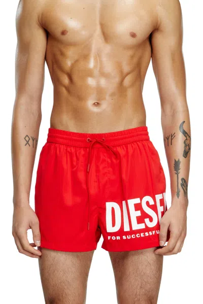 Diesel Swim Shorts With Logo Print In Multicolor