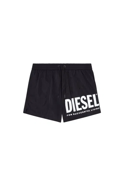 Diesel Swim Shorts With Logo Print In Multicolor