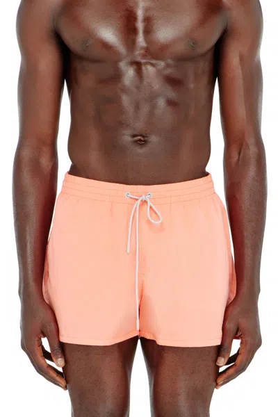 Diesel Swim Shorts With Metallic Oval D Logo In Neutral