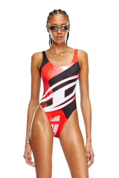 Diesel Swimsuit With Oval D Poster Print In Multicolor