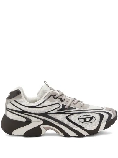 Diesel Swirl-pattern Low-top Sneakers In White