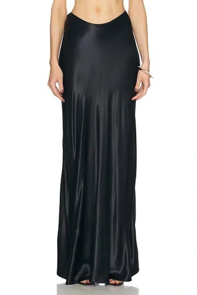 Diesel O-syren Satin Maxi Skirt In Deep & Black