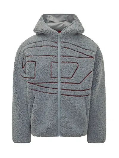 Diesel S-zat Crewneck Sweatshirt T-shirt In Gray