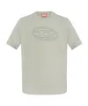 Diesel T-shirt Brodé En Coton In Gray