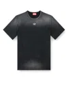 Diesel T-adjust Cotton T-shirt In Black