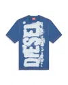 Diesel T-adjust Graphic Logo Tee In Blue