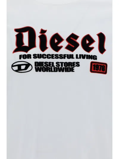 Diesel T-adjust-k1 T-shirt In White