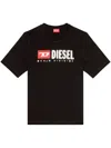 Diesel T-shirt With Splashed-effect Logo In Black