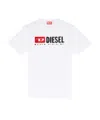 Diesel T-boxt-div Logo Printed T-shirt In White