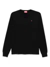 Diesel T-adjust-ls-microdiv T-shirt In Black