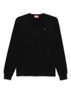 Diesel T-adjust-ls-microdiv T-shirt In Black
