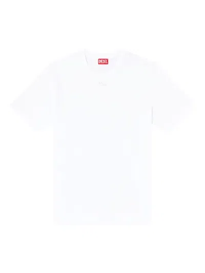Diesel Mens 01 D Livery Logo-badge Short-sleeve Cotton T-shirt In White